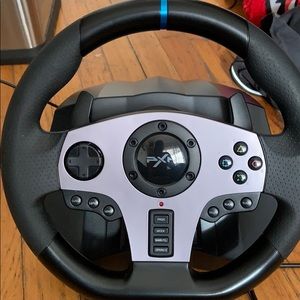Racing steering wheel for console